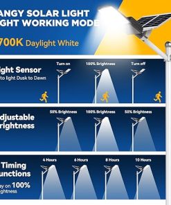 3000W Solar Street Lights Waterproof IP67 Dusk to Dawn Security 2