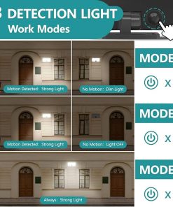 Solar Motion Sensor Lights 2000 Lumens Waterproof Security 2 Pack 2