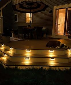 JSOT 10 Pack Solar Step Deck Lights Waterproof for Outdoor Use 2