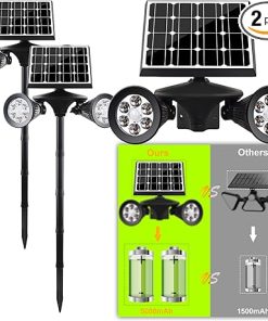 Motion Sensor Solar Outdoor Lights for Yard Garden – 2-Pack