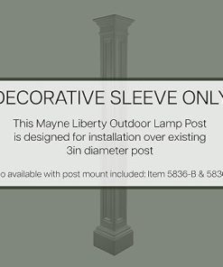 Mayne 5838-BK Liberty Outdoor Lamp Post Black 9.5×9.5 Inches 2