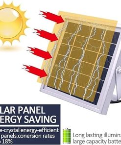 10W Solar Powered Floodlight with Remote Control for Outdoor Use 2