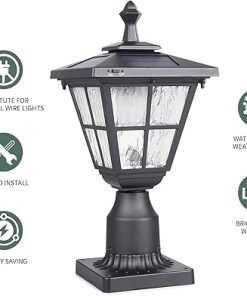 Kemeco ST4325Q Solar LED Post Light Cast Aluminum Fixture for Outdoor 2
