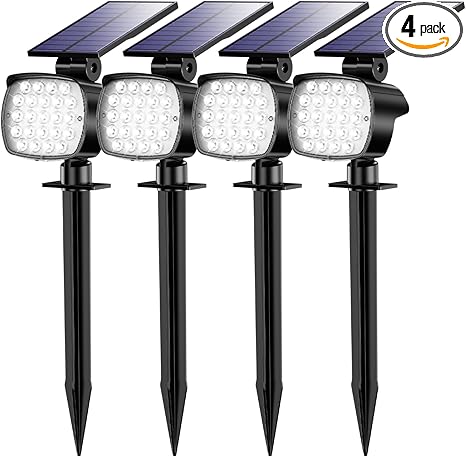 Hyrion Solar Spot Lights Outdoor Waterproof IP65 4 Pack 23 LED Hyrion Solar Spot Lights Outdoor Waterproof IP65 4 Pack 23 LED