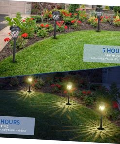 Solar Garden Decor LED Lights 6-Pack Waterproof Pathway Lighting 2