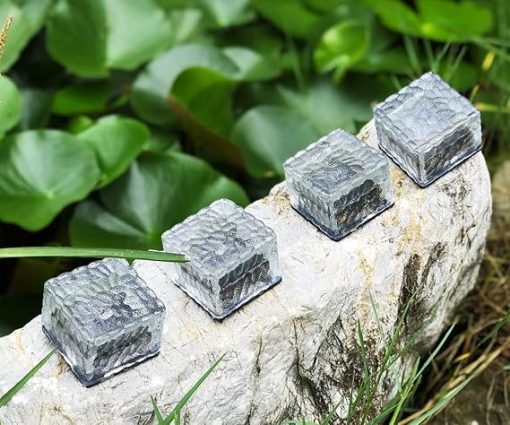 Solar Ice Cube Lights for Garden Patio Yard Waterproof LED Path Lights - Image 2
