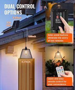 Solar Powered Outdoor Dusk to Dawn LED Lights for Patio and Yard 2
