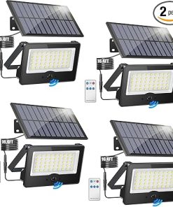 4 Pack Solar LED Wall Lights with Motion Sensor and 3 Modes