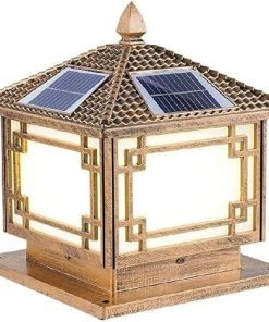 Outdoor Solar Post Lamp for Villas and Gardens Waterproof Lighting