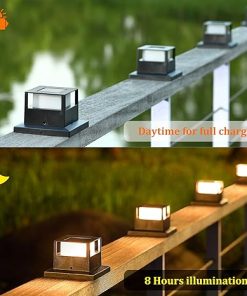 6 Pack Solar Post Lights 20 Lumen Outdoor LED Fits 4×4 5×5 6×6 Posts 2