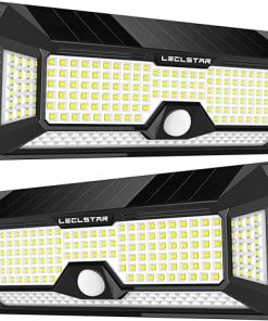 LECLSTAR Solar Outdoor Lights 4000Lm 268 LED Motion Sensor Wall Lights