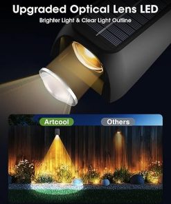 Brighter Solar Fence Lights 16 Pack Waterproof for Outdoor Use 2