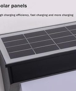 Black Solar Outdoor Wall Light with Motion Sensor for Yard Decor 2