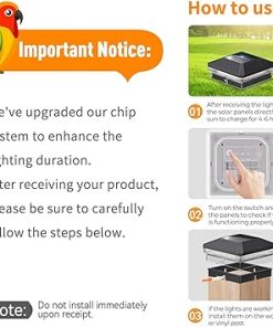 12 Pack Solar Post Lights Outdoor 40 LEDs 30 Lumens Waterproof 2