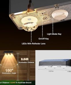 RGB Solar Fence Light 10 Color Outdoor LED Set Waterproof IP65 2