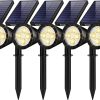 WELALO 6 Pack Solar Spot Lights Outdoor 52 LED IP65 Landscape Lights 4