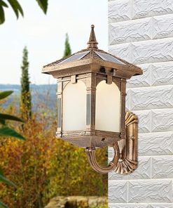 Aluminum Solar Wall Light Outdoor Waterproof Fireproof Garden Lamp 2