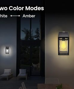 Outdoor Solar LED Wall Lantern with Edison Bulb Waterproof IP65 2