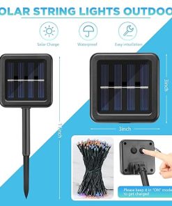 Solar Powered 200 LED Christmas String Lights 72 ft Outdoor Decor 2