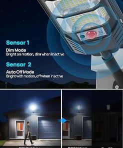 Outdoor LED Solar Motion Sensor Lights for Yards and Parking Lots 2