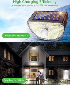 200 LED Solar Motion Sensor Lights for Outdoor Security – 6 Pack 2