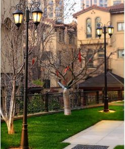 Rustic Outdoor Lamp Post Light Waterproof Floor Lantern for Gardens 2