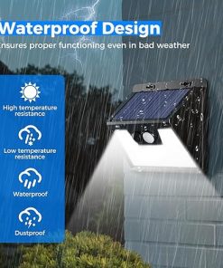 Solar Motion Sensor Lights Outdoor 12 Pack 140 LEDs Waterproof 2