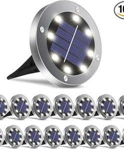 16 Pack Solar Ground Lights for Garden Outdoor Pathway and Walkway