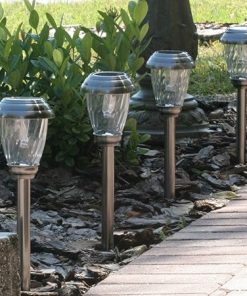 Smart Solar Charleston 6-Pack Solar Lights with Real Glass Shade 2