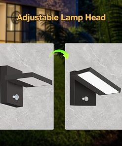 Outdoor Waterproof Solar Motion Sensor LED Wall Light 600LM Black 2