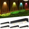 Solar Powered Fence Lights with 6 RGB Colors and Warm White (12 Packs) 4