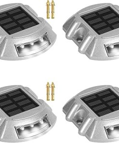 LED Dock Deck Lights 4-Pack Waterproof Bright White Garden Step Lights