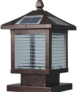 Outdoor Solar Post Lamp Waterproof Decorative Column Light Fixture