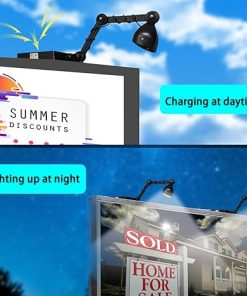 Bright Solar Sign Lights with 60 LEDs Waterproof for Yard and Business 2
