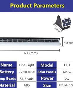 Solar Wall Sconce LED Lights Waterproof Outdoor Patio Modern Fixture 2