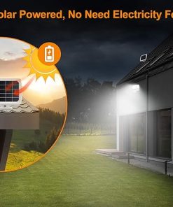 LEPOWER 2 Pack 35W LED Security Light and 1600LM Solar Lights 2