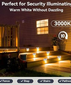 40 Pack Solar Fence Lights Waterproof LED for Outdoor Use 2