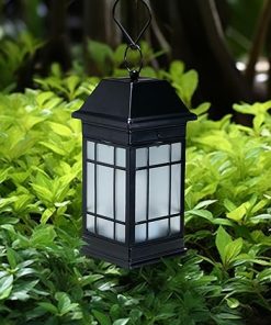 Waterproof Glass Solar Lanterns with Flickering Flame for Outdoors 2