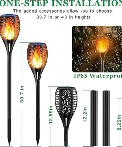 Balight Solar Torch Lights 43in 96 LED Waterproof Outdoor Landscape 2