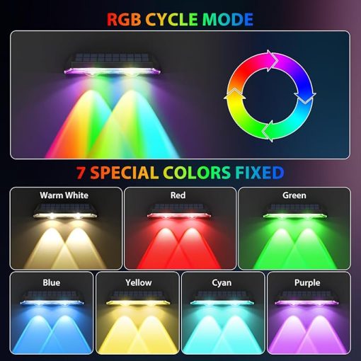 Solar Fence Lights 12 Pack Waterproof Outdoor LED Dusk to Dawn - Image 2