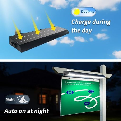 Solar Powered Sign Light with 232 LED for Outdoor Use 8000 mAh - Image 2