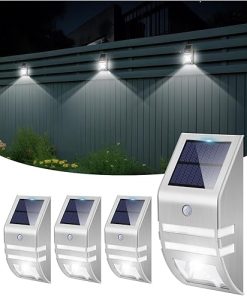 8 Pack Solar Fence Lights Bundle for Outdoor Security and Décor 2