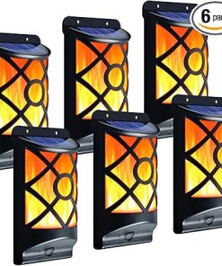 Solar Flame Lights Outdoor Waterproof LED Lanterns for Patio Garden
