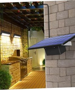 Gadpiparty LED Solar Wall Lamp Waterproof Outdoor Decorative Lighting 2