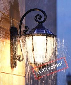 Solar Wall Lamps Outdoor Dusk to Dawn LED Sconce Weatherproof Light 2