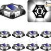 8 Pack Solar Dock Lights Waterproof LED Aluminum Outdoor Lighting