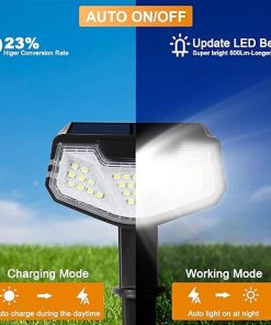 1000lm Solar Landscape Spotlights – 6-Pack Waterproof Garden Lights 2