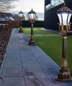 Aluminum Solar Street Light Outdoor Waterproof Garden Post Lamp 2