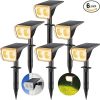 Solar Landscape Spotlight 4 Pack IP65 Waterproof Garden Path Lights 3