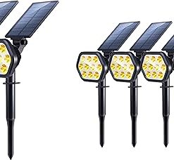 Nekteck 2-in-1 Solar Spot Lights for Outdoor Landscape and Yard